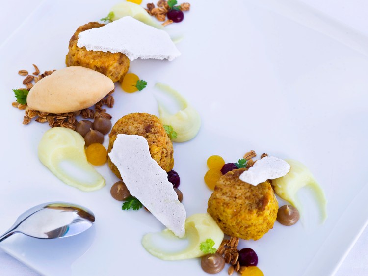 Georges at the Cove California Modern Pumpkin Bread Pudding