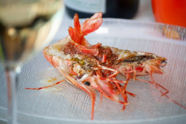 Spot Prawns George's at the Cove - California Modern