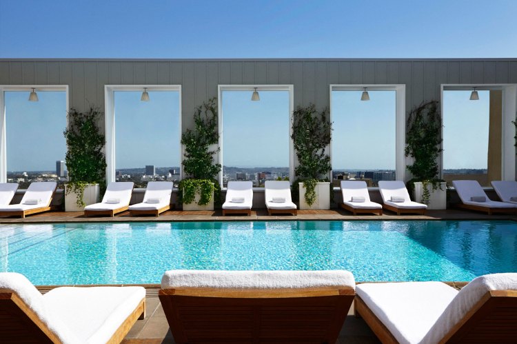 Mondrian Los Angeles West Hollywood Pool Day
