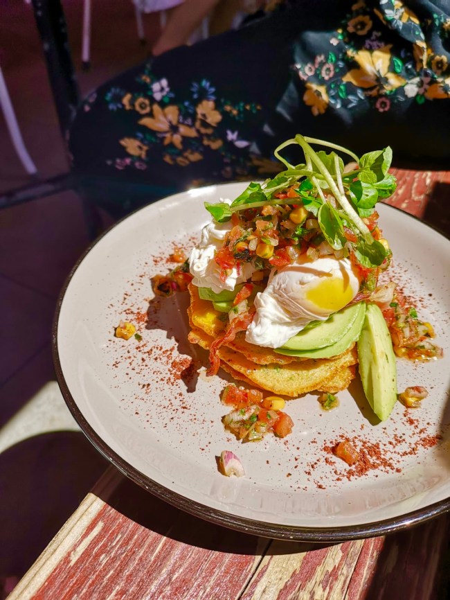 La Lacustre - PizzaLa Lacustre - Corn Fritters and Eggs Avocado